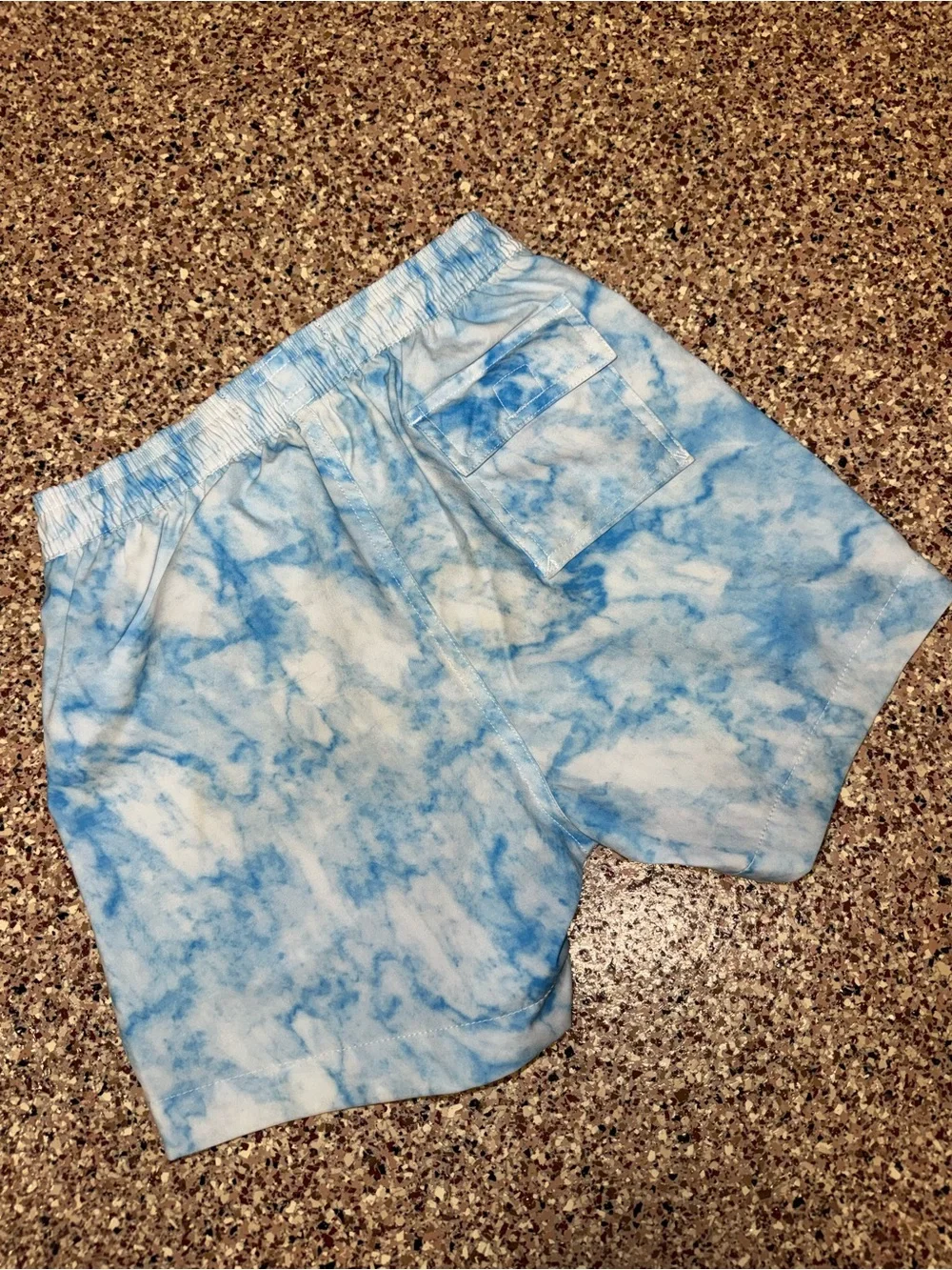 Psycho Bunny boys shorts Blue Tie-Dye Swim Trunks and Bucket Hat 4 years